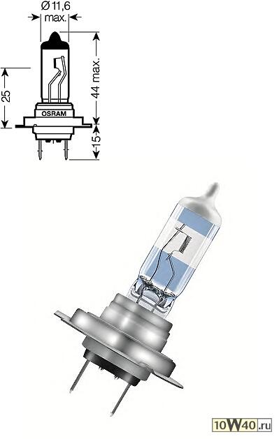 ЛАМПА H7 12V- 55W (PX26D) (-110 СВЕТА) NIGHT BREAKER UNLIMITED
