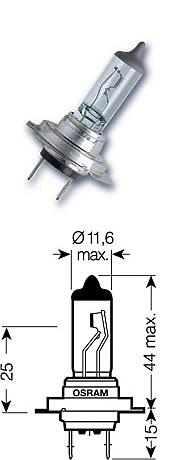 Лампа галогенная H7 12V 55W PX26D ULTRA LIFE (в 3 раза увеличен срок службы по сравнению со стандартной лампой)