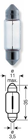 1шт. (c5w) 24v 5w sv8.5-8 l=35 mm качество ориг. з / ч (оем)\