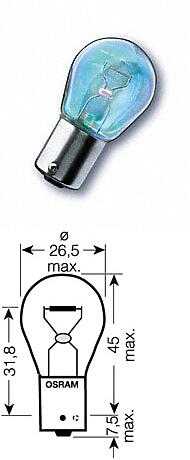  (PY21W) 12V 21W BAU15s поворот удвоенный срок службы (2шт. в блистере) 