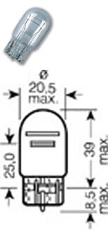 ЛАМПА ПЕРИФЕРИЙНАЯ W21/5W 12V 21/5W 1ШТ.