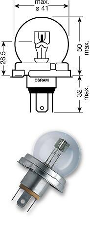 лампа BILUX 55/50W 24V P45T