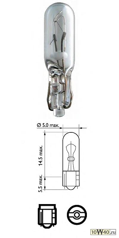 лампа (10шт в упаковке) 12v w2.3w