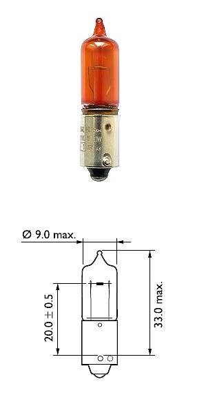 ЛАМПА СИГНАЛЬНАЯ HY21W 12V 21W( 1 ШТ.)