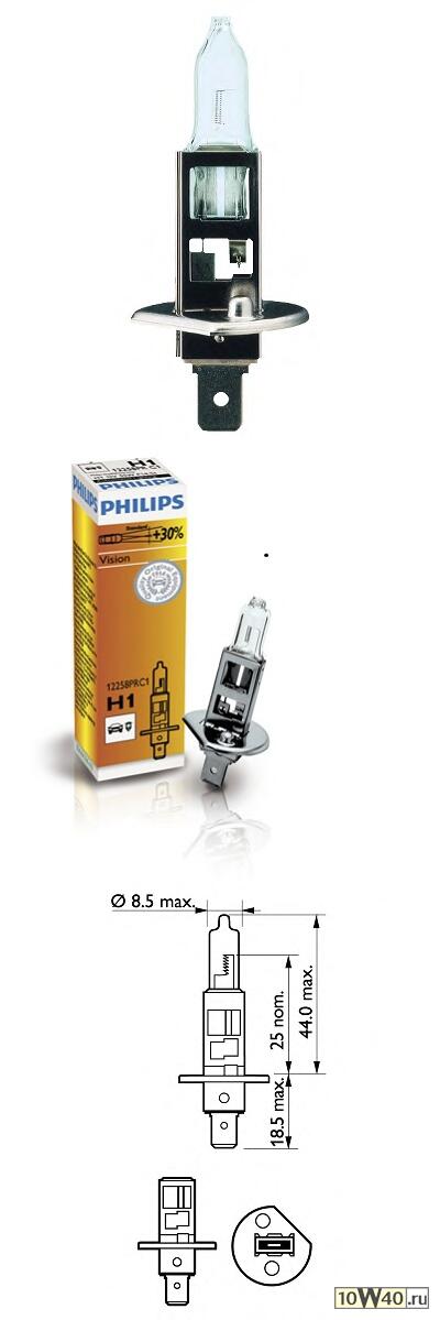 Лампа галогенная H1 12V 55W PREMIUM (На 30% больше света на дороге)