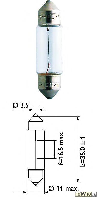 лампа philips галогеновая c5w sv8.5 5w