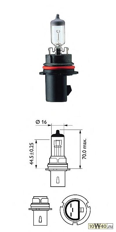 Лампа HB1, 12V 65/45W P29t