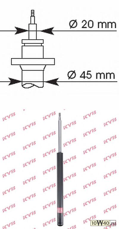 амортизатор передний газовый d20mm / d45mm\ bmw e30 1.6-2.4d 82-90