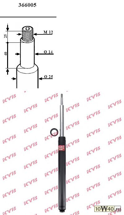 Амортизатор газовый передний Excel-G 366005