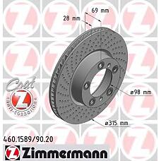 ZIMMERMANN 460.1590.20 (98135140201) диск тормозной
