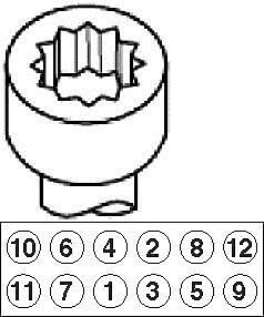 Код оригинала: 034103385C, <BR>комплект болтов ГБЦ Audi 2.0-2.3 20V 88-91 (12)