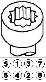 к-кт болтов гбц 8шт.\ VW polo / caddy 1.0 / 1.4 97>
