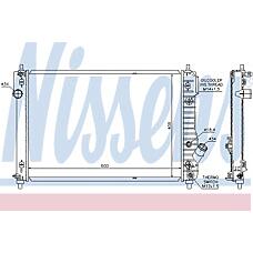 NISSENS 61687 (61687_NS / 95227753 / 96942180) радиатор двигателя Chevrolet (Шевроле) aveo 1.4-16v aut 08-