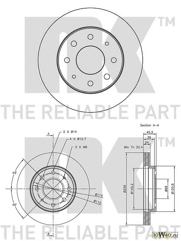 диск тормозной m.spac gal / ki jo 91-