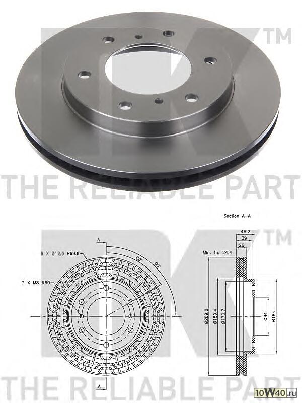 203033nk диск тормозной передний\ mitsubishi pajero 3.2gdi 00>