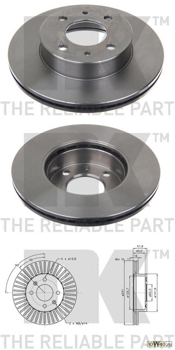 Диск тормозной  ACCENT (LC) 00-06 передний вент.
