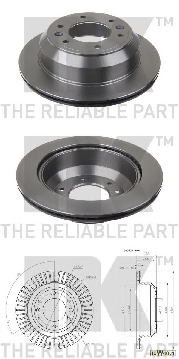 203437nk диск тормозной задний\  h-1 2.5crdi 06>