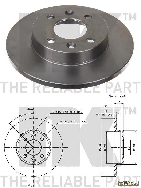 203908nk диск тормозной передний\ renault clio / r19 / r21 1.2-1.9d 86>