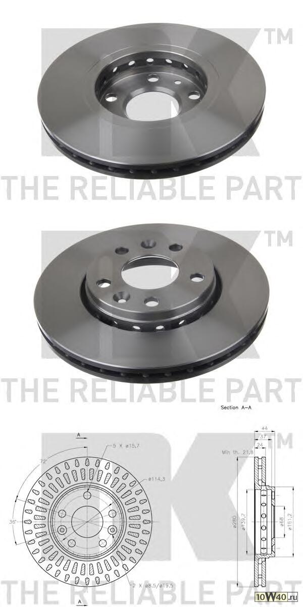 ДИСК ТОРМ REN DUSTER 10-/FLUENCE 05-/LAGUNA III 07-/MEGANE III 08-/SCENIC III 08- ПЕР ВЕНТ 280Х24