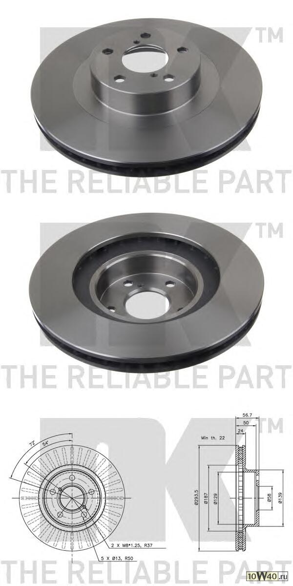 204412nk диск тормозной передний\ subaru impreza 2.0 00>