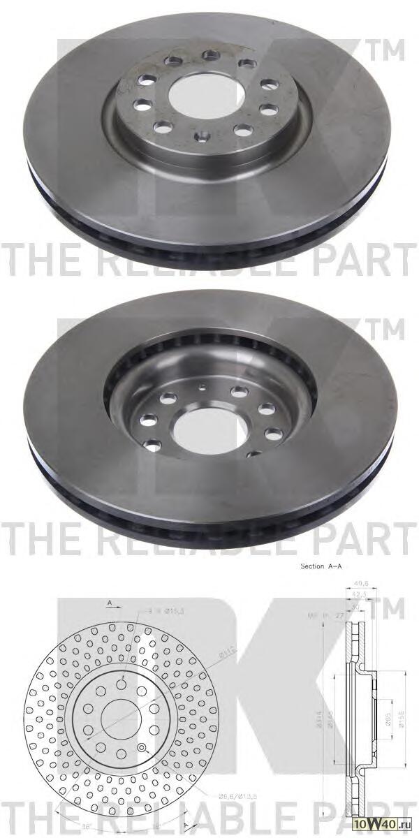 торм.диск пер.вент.[314x30] 5 отв.