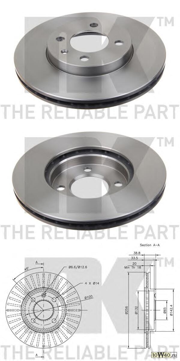 Диск тормозной передний / SEAT Cordoba, Ibiza, Toledo,VW Caddy-II,Corado, Golf-II/III, Vento, Passat