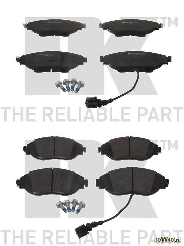 колодки дисковые передн. с антискрип.пл.\ seat alhambra, VW sharan 1.4 / 2.0tsi / 2.0tdi 10>