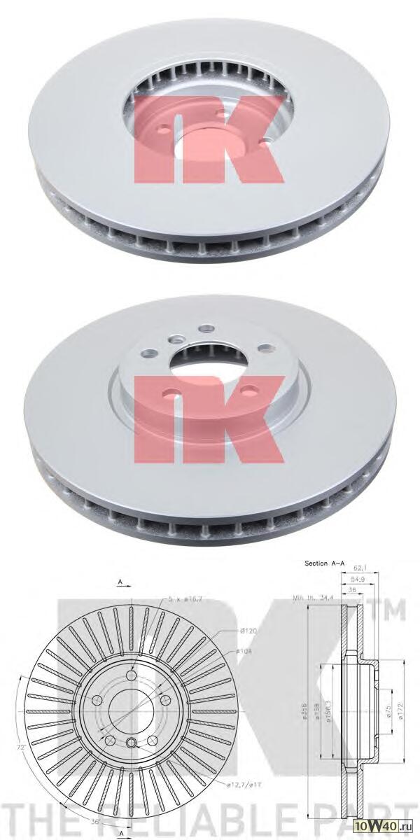 диск тормозной с антикорозийным покрытием bmw x5 02-