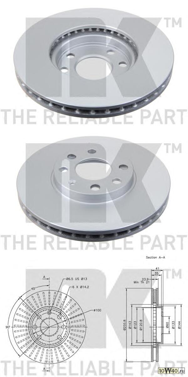 Диск тормозной передний с антикорозийным покрытием (256x24mm) / OPEL Astra-G,Zafira-A 98~05
