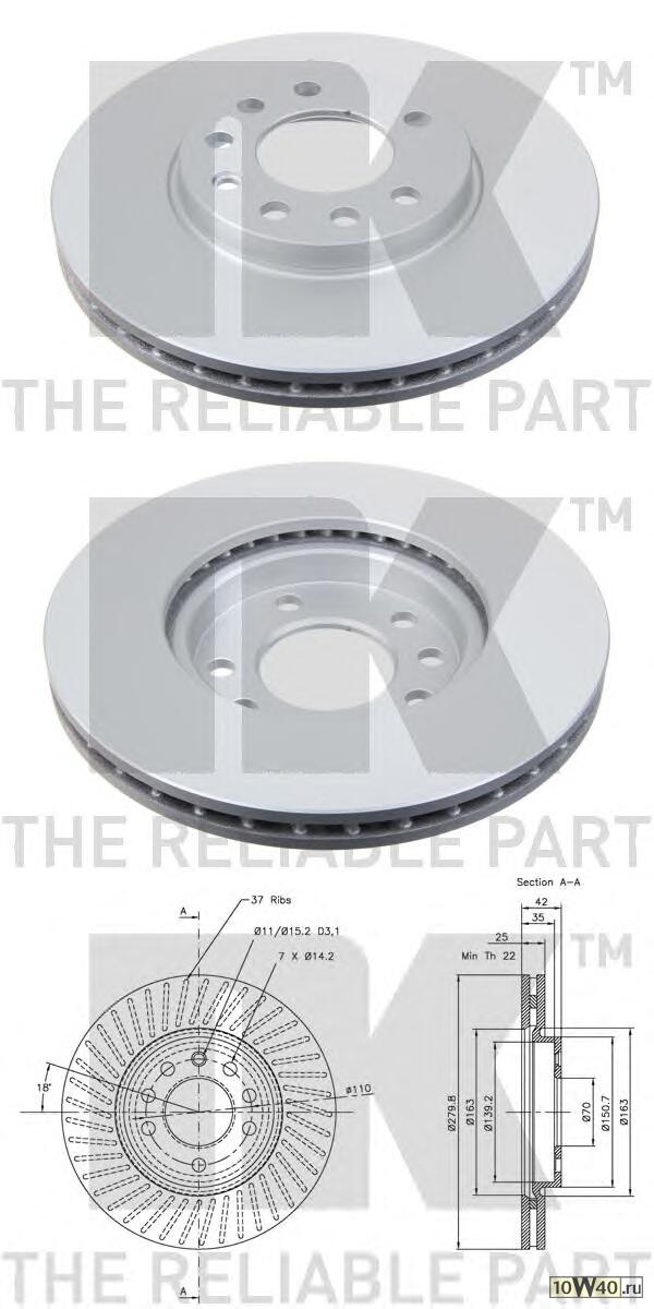 313630nk диск тормозной передний с покрыт.\ opel astra / corsa / meriva / zafira / combo tour 98>