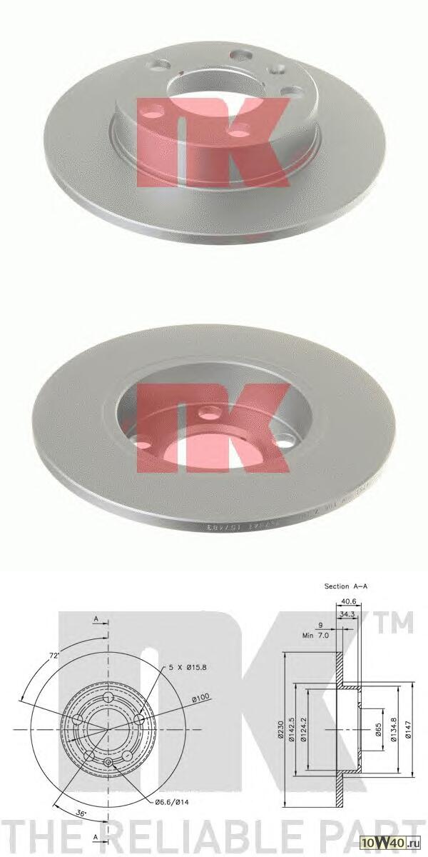 314761nk диск тормозной задний с покрыт.\ skoda fabia i-IIi 99> / octavia I 96> / rapid 12>