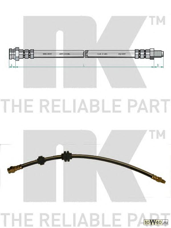 шланг торм. зад.  Alfa Romeo 166 98-00 L=455