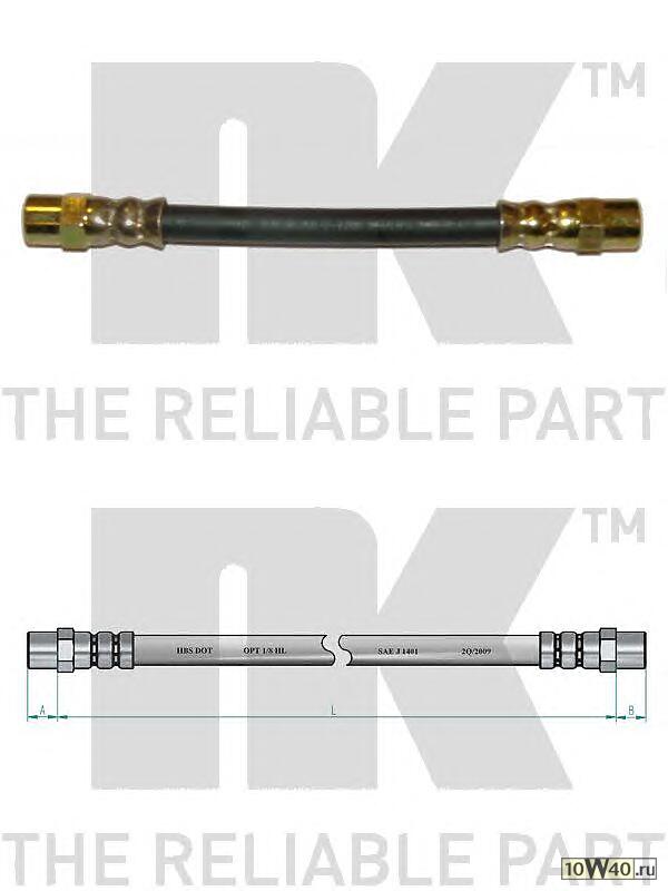 шланг торм. пер.  BMW E36 1.6-2.8 90-00 L=166 с ASR