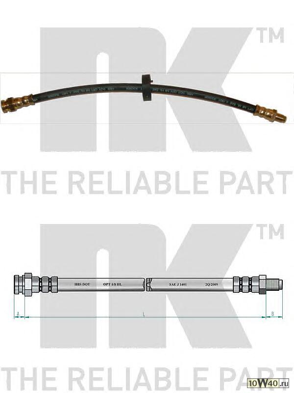 шланг торм. зад.п.  Fiat Ducato, Peugeot Boxer all 94> L=358