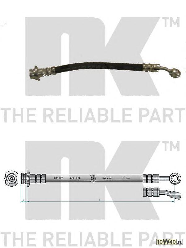 Код оригинала: 462105F201 / 462105F200
, <BR>шланг торм. зад.  Nissan Micra K11 92> L=235 с ABS диск.