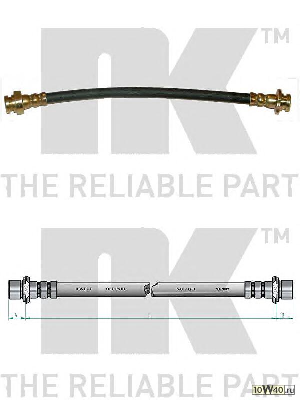 Код оригинала: 462149C115 / MB012251 / 462149C103 / 462109C103
, <BR>шланг торм. зад.  Nissan Serena 1.6/2.0/2.0D/2.3D 92> L=270 c ABS