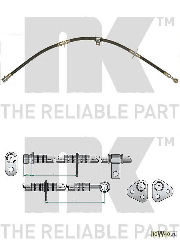 шланг торм. пер. п.  Honda Accord CB/CE/CF all 90-98 L=714