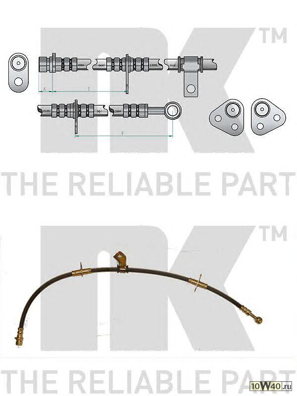 шланг торм. пер. п.  Honda Civic EJ/EK/MA/MB 1.4-1.6 94> L=692