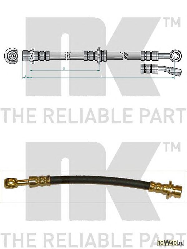 шланг торм. зад.  Honda Shuttle RA1 94-01 L=215 у суппорта