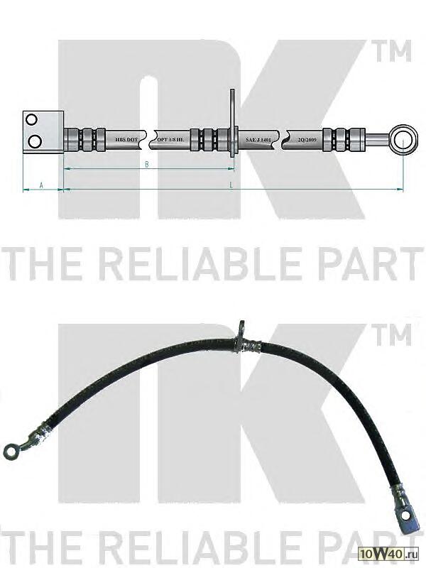 Код оригинала: 01465SAAG01 / 01465SAAG00, <BR>шланг торм. пер. л.  Honda Jazz 1.2/1.4 02-08 L=545