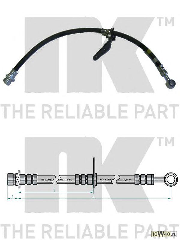 шланг торм.пер. л.  Honda Accord VIII 2.0/2.4 03> L=468