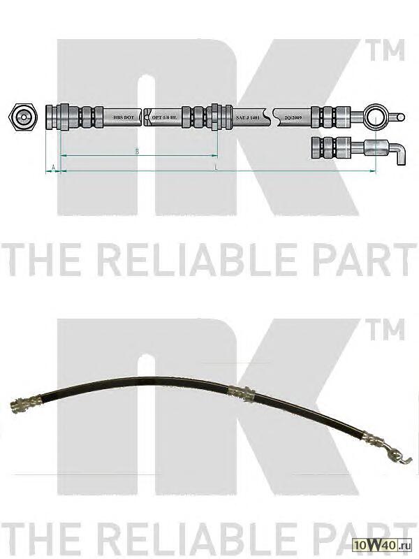 шланг торм. пер.  Mazda Demio 1.3/1.5 98> L=480