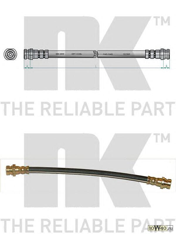 шланг торм. зад.  Hyundai Accent all 00> L=275