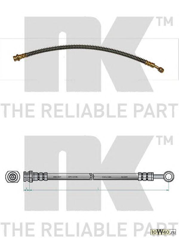 шланг торм. пер. л.  Hyundai Sonata 93-98 L=440