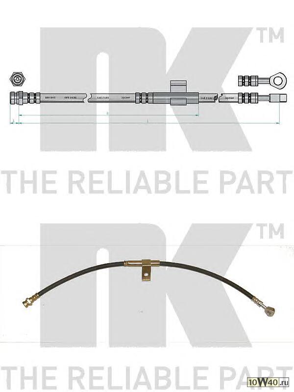 шланг торм. пер. п.  Hyundai Sonata 3.0 V6 98> L=615