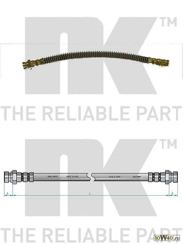 шланг торм. зад. лев.  Hyundai Getz 1.1/1.3/1.6 02> L=280