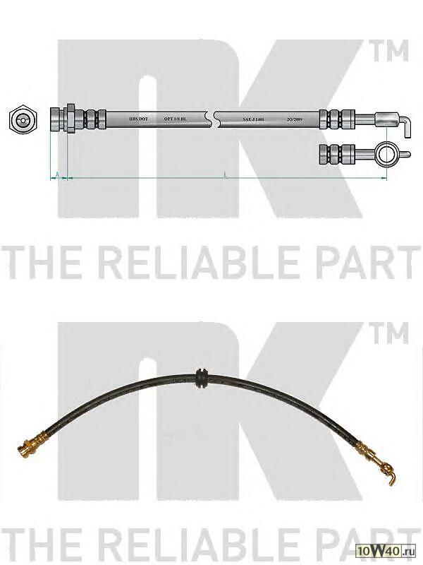 шланг торм. зад.  KIA Clarus 96-97 L=530