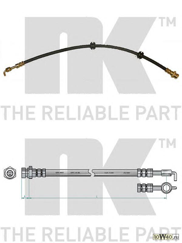 шланг торм. зад.  KIA Clarus 98> L=530