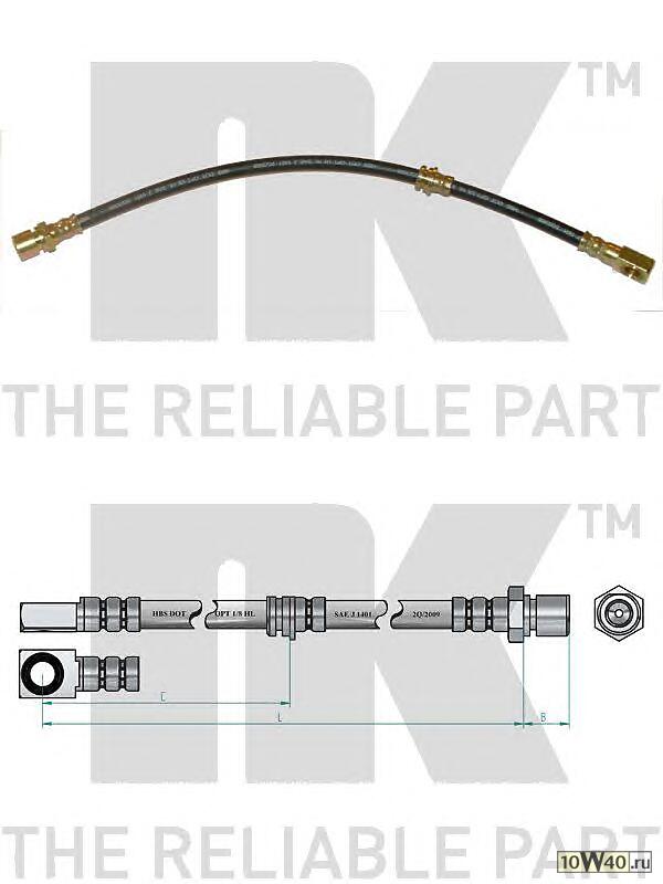 шланг торм. пер.  Opel Omega 2.0-3.2 93> L=439