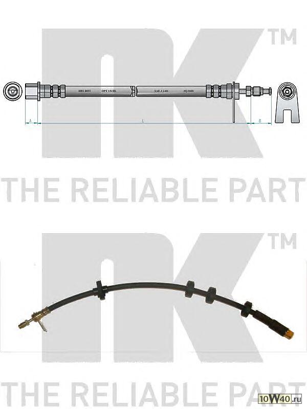 ШЛАНГ ТОРМ PGT 406 1.6-2.2/1.9D-2.2HDI 96- L=573 ПЕР L